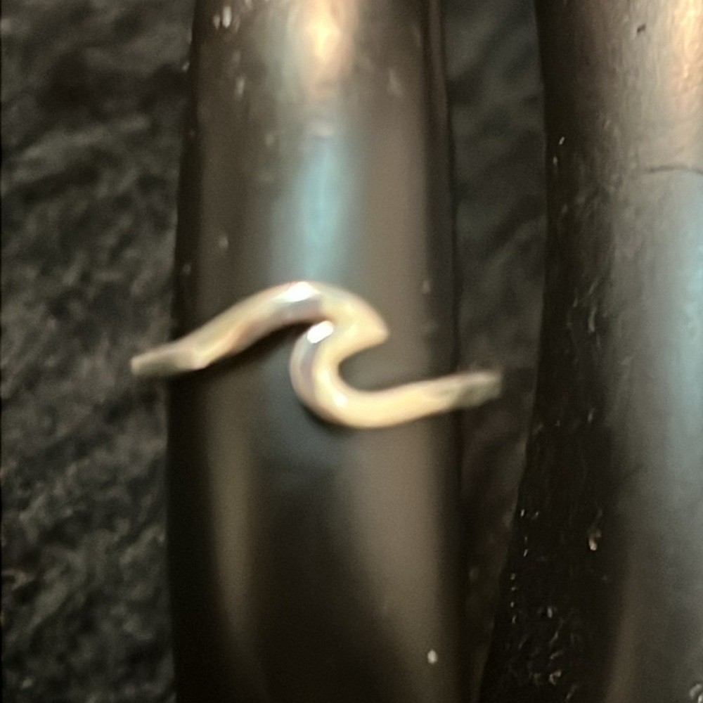 Sterling Silver Wave Adjustable Ring - image 5